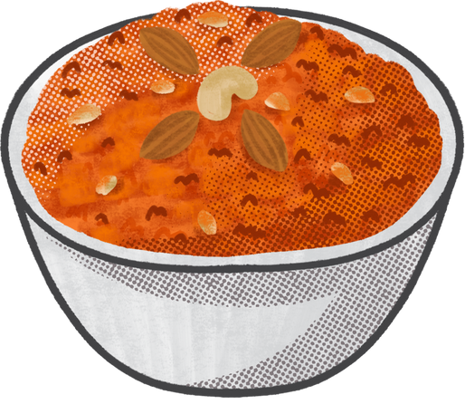 Pop Kitsch Textured Indian Food Halwa