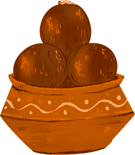 Detailed Storybook Indian Festival Gulab Jamun